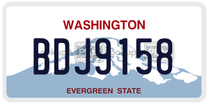BDJ9158  license plate in WA