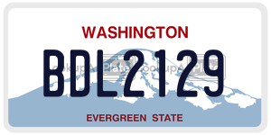 BDL2129 license plate in Washington