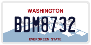 BDM8732 license plate in Washington