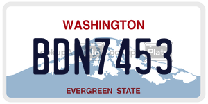 BDN7453  license plate in WA
