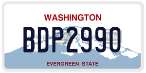 BDP2990  license plate in WA