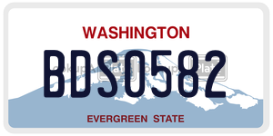 BDS0582  license plate in WA