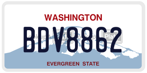 BDV8862  license plate in WA