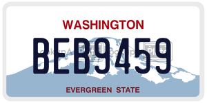 BEB9459  license plate in WA