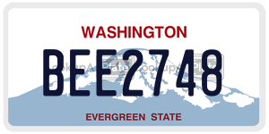 BEE2748 license plate in Washington