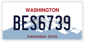 BES6739  license plate in WA