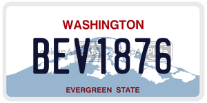 BEV1876 license plate in Washington