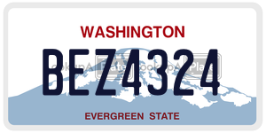 BEZ4324  license plate in WA