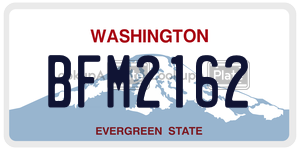 BFM2162 license plate in Washington