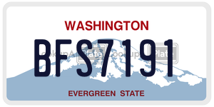 BFS7191 license plate in Washington