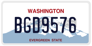 BGD9576 license plate in Washington