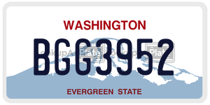 BGG3952  license plate in WA