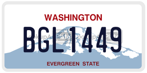 BGL1449 license plate in Washington