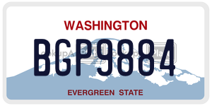 BGP9884  license plate in WA
