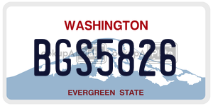 BGS5826  license plate in WA