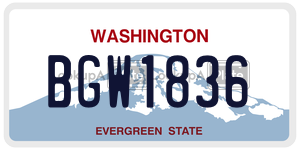 BGW1836  license plate in WA