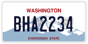 BHA2234  license plate in WA