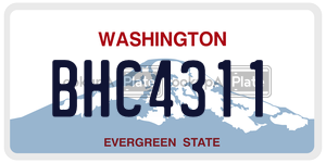 BHC4311 license plate in Washington