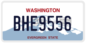 BHE9556 license plate in Washington