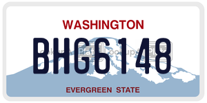 BHG6148 license plate in Washington