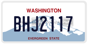 BHJ2117  license plate in WA