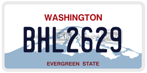 BHL2629 license plate in Washington