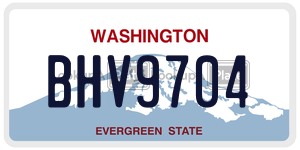 BHV9704 license plate in Washington