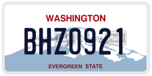 BHZ0921  license plate in WA