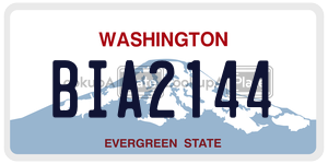 BIA2144  license plate in WA