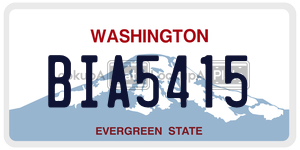 BIA5415  license plate in WA