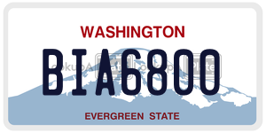 BIA6800  license plate in WA