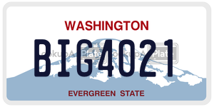 BIG4021  license plate in WA