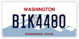 BIK4480  license plate in WA