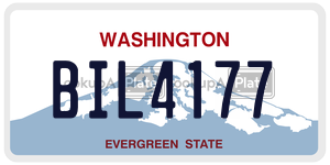 BIL4177 license plate in Washington