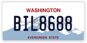 BIL8688 license plate in Washington