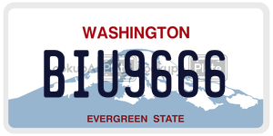 BIU9666  license plate in WA
