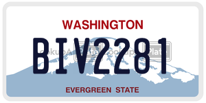 BIV2281  license plate in WA