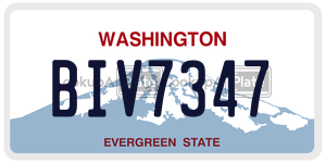 BIV7347  license plate in WA