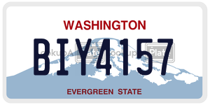 BIY4157 license plate in Washington