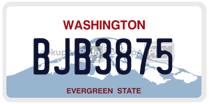 BJB3875 license plate in Washington