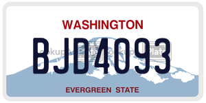 BJD4093  license plate in WA