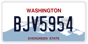 BJV5954  license plate in WA