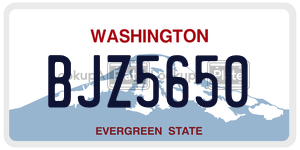 BJZ5650 license plate in Washington
