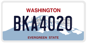 BKA4020  license plate in WA