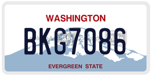 BKG7086  license plate in WA