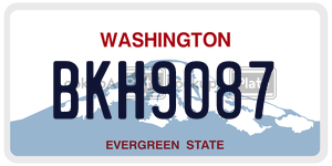BKH9087  license plate in WA