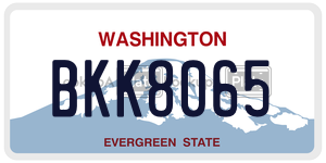 BKK8065 license plate in Washington