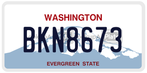 BKN8673 license plate in Washington