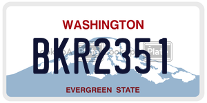 BKR2351  license plate in WA