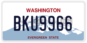 BKU9966  license plate in WA